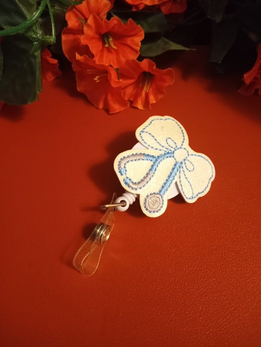 Embroidered Nurse Badge Reel